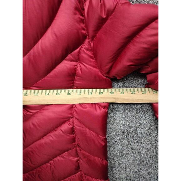 Cabela's Women's Med Reg Red Puffer 750 Filled Down Jacket Embroidered Logo - Picture 11 of 15